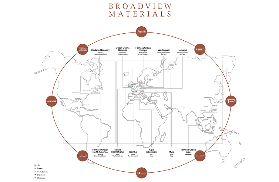 Broadview Materials World Map